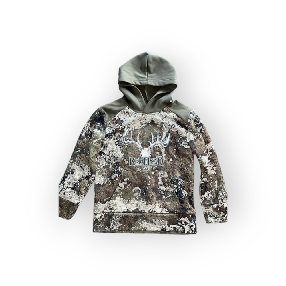 Red Head Camo Pullover Hoodie Youth Sz S 6-7 Strata Fleece Lined Hunting